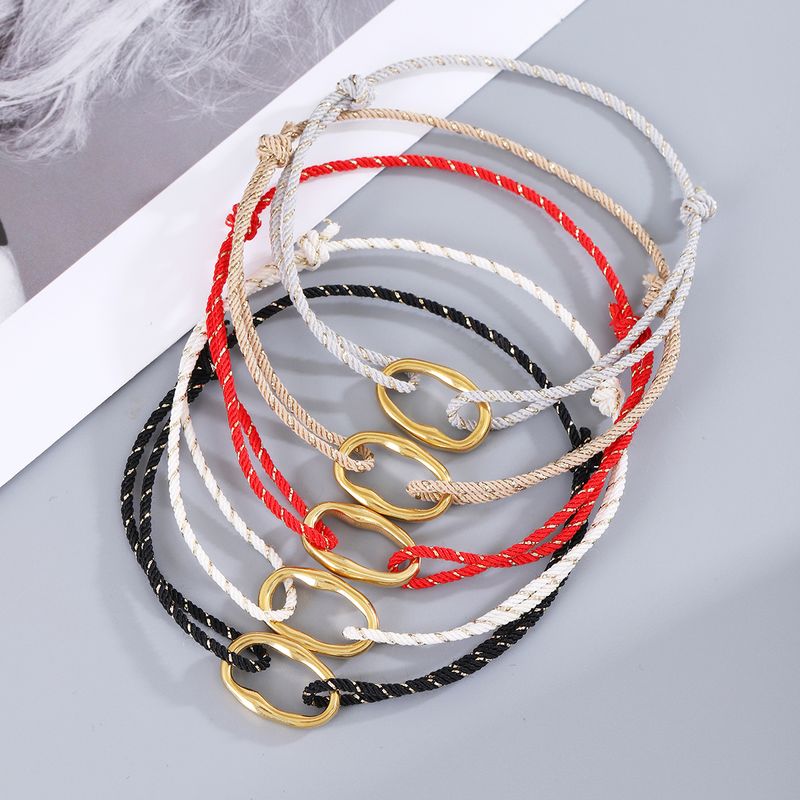 Casual Modern Style Geometric 304 Stainless Steel Nylon Unisex Bracelets