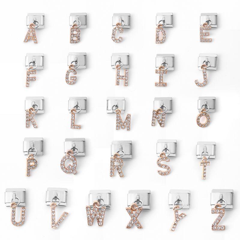 Casual Simple Style Letter 204 Stainless Steel Plating Jewelry Accessories 1 Piece