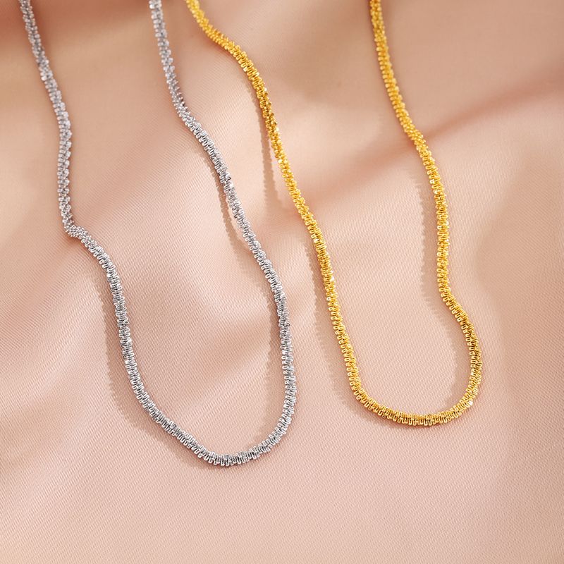 304 Stainless Steel Casual Modern Style Solid Color Necklace