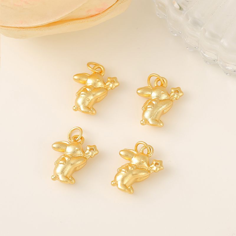1 Piece 16 * 13mm Copper 18K Gold Plated Rabbit Polished Pendant