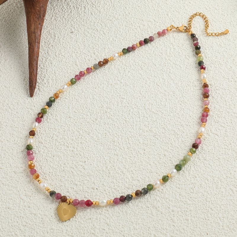 IG-Stil Moderner Stil Herzform Ein Naturstein Süßwasserperle Perlen Frau Halskette Mit Anhänger