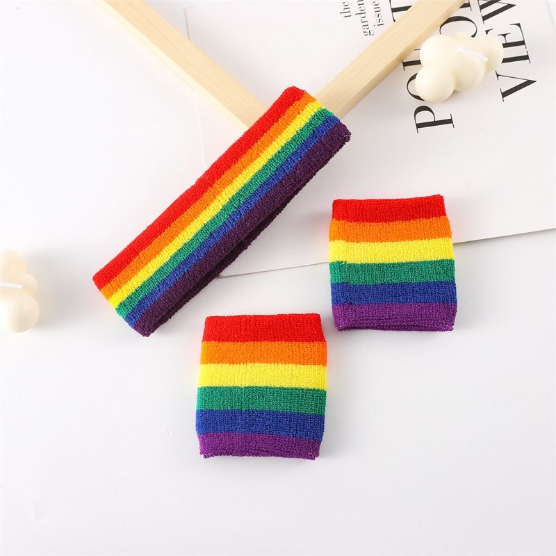 Unisex Sports Colorful Cotton Hair Band
