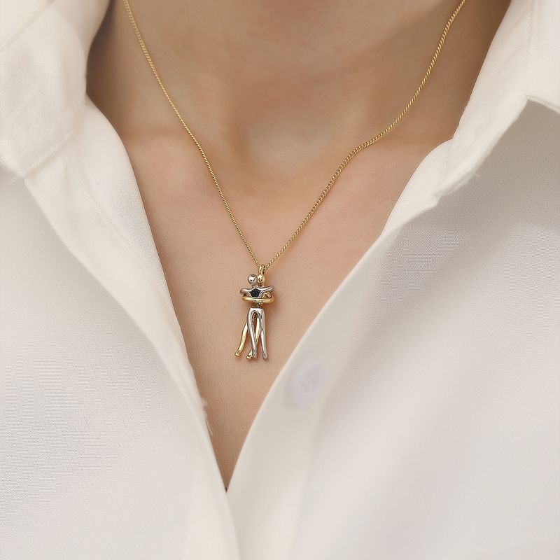 Cobre Chapados en oro de 18k Elegante Lindo Estilo Simple Enchapado Color Sólido Collar Colgante