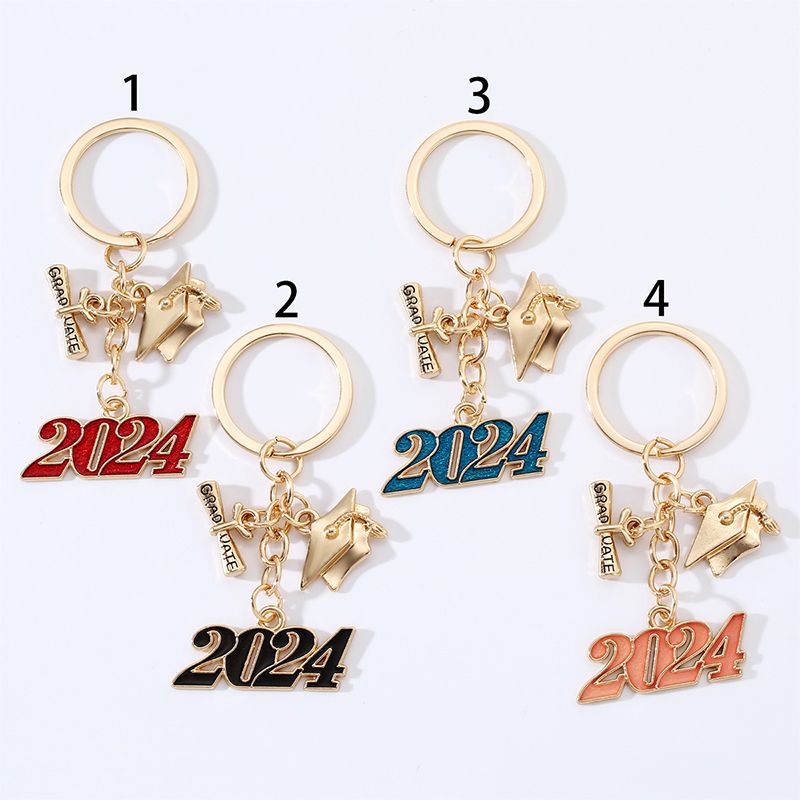 Modern Style Classic Style Letter Number Alloy Bag Pendant Keychain