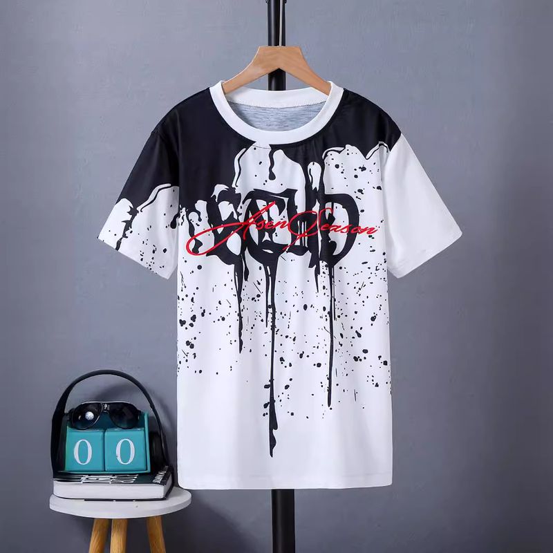 Simple Style Letter Printing Polyester T-shirts & Shirts
