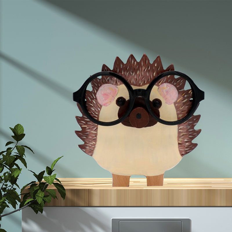 Cartoon Style Cute Squirrel Fox Solid Wood Jewelry Display 1 Piece