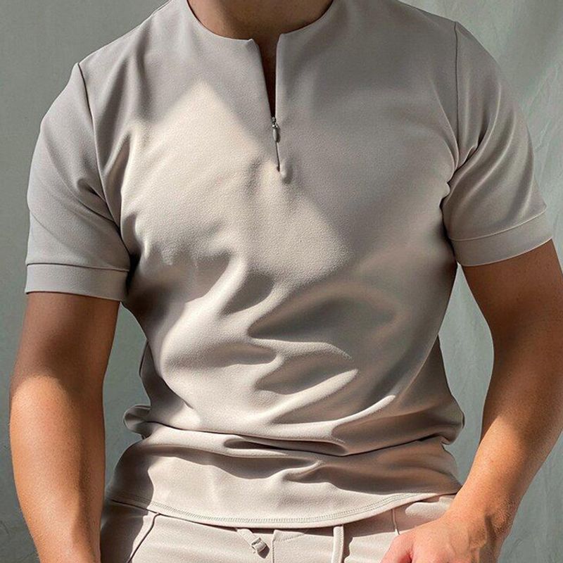 Männer Einfarbig Drucken Polo Hemd Herren Bekleidung