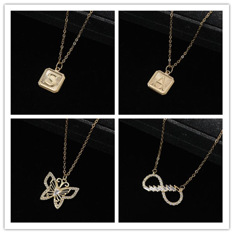 Élégant Dame Style Moderne Lettre Infini Papillon Alliage De Zinc Femmes Pendentif