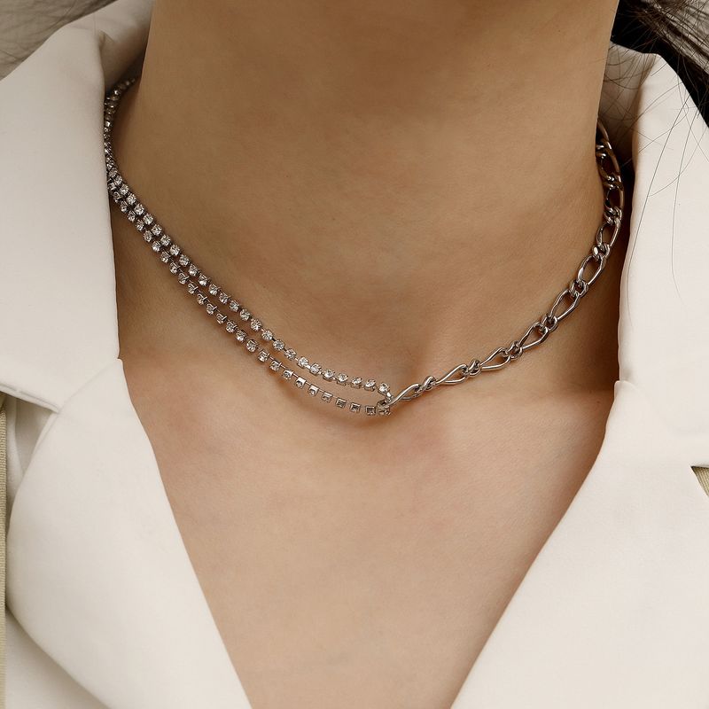 Kupfer Einfacher Stil Pendeln Quadrat Halskette