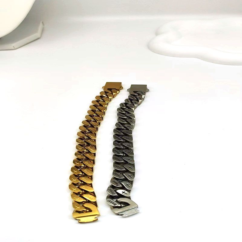 Simple Style Classic Style Cool Style Solid Color Titanium Steel Bracelets In Bulk
