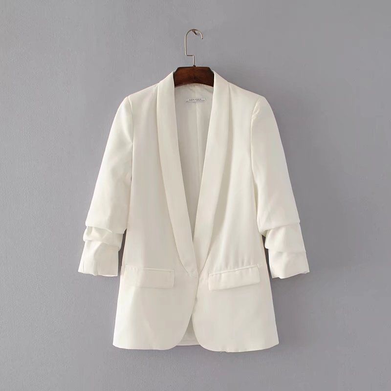 Women's Long Sleeve Blazers British Style Solid Color