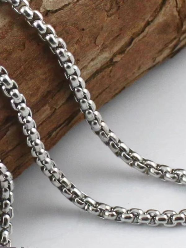 Titanium Steel IG Style Simple Style Cool Style Geometric Solid Color Necklace