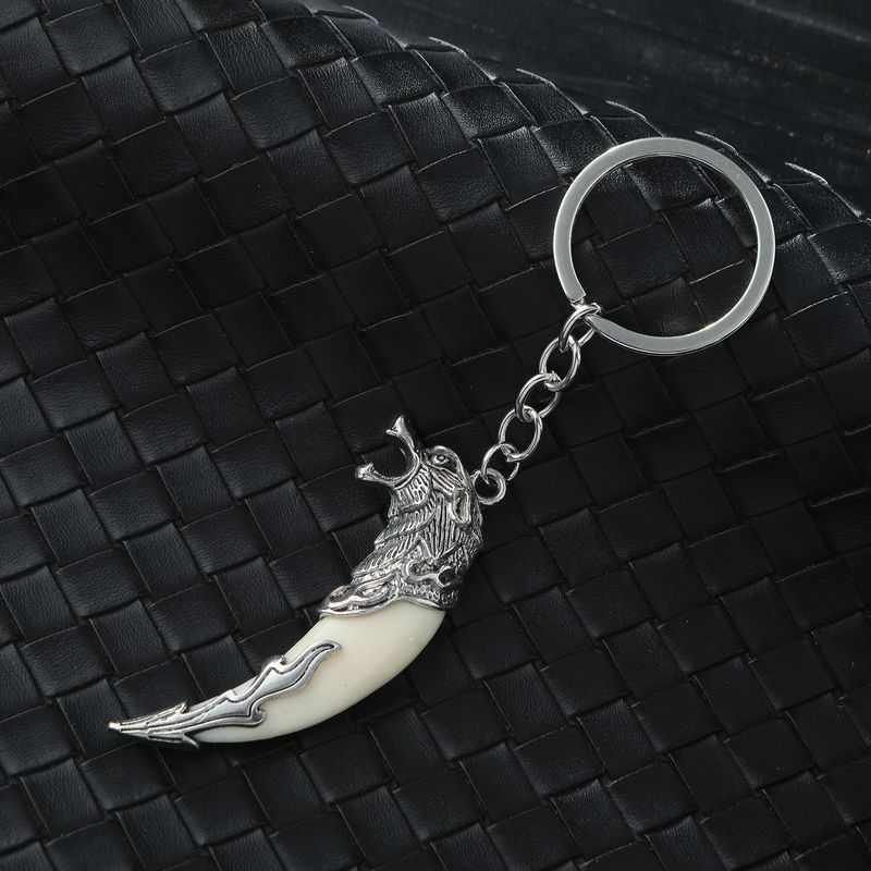 Moderner Stil Einfacher Stil Pendeln Wolf Elfenbein Legierung Taschenanhänger Schlüsselbund