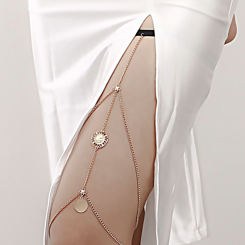 IG Style Simple Style Human Round Alloy Chain Women's Leg Chain