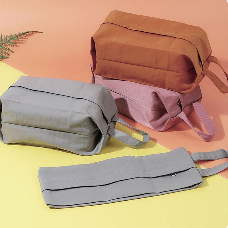 Casual Solid Color Washcloth Storage Bag