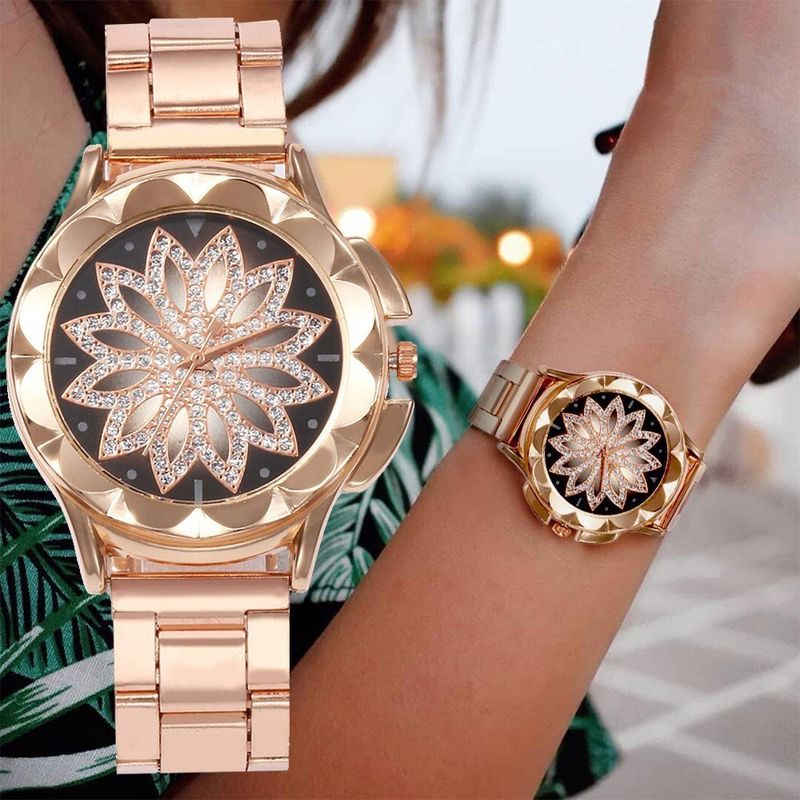 Business Flower Buckle Quartz Women's Watches