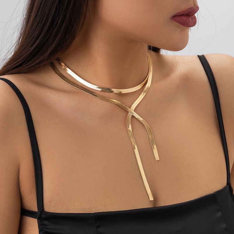 Edelstahl 316 18 Karat Vergoldet Einfacher Stil Geometrisch Lange Halskette