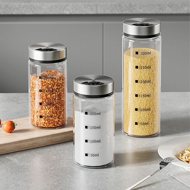 Simple Style Transparent 304 Stainless Steel Glass Seasoning Bottle 1 Piece