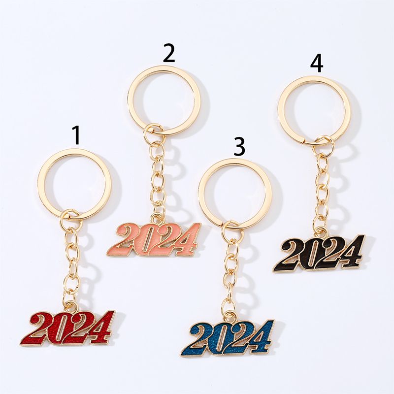 Simple Style Classic Style Number Alloy Alloy Bag Pendant Keychain