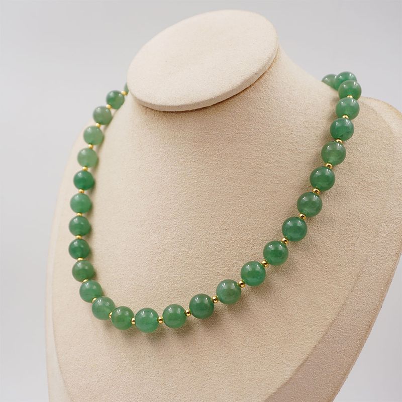 Jade Kupfer Vergoldet Klassisch Klassischer Stil Perlen Geometrisch Armbänder Halskette