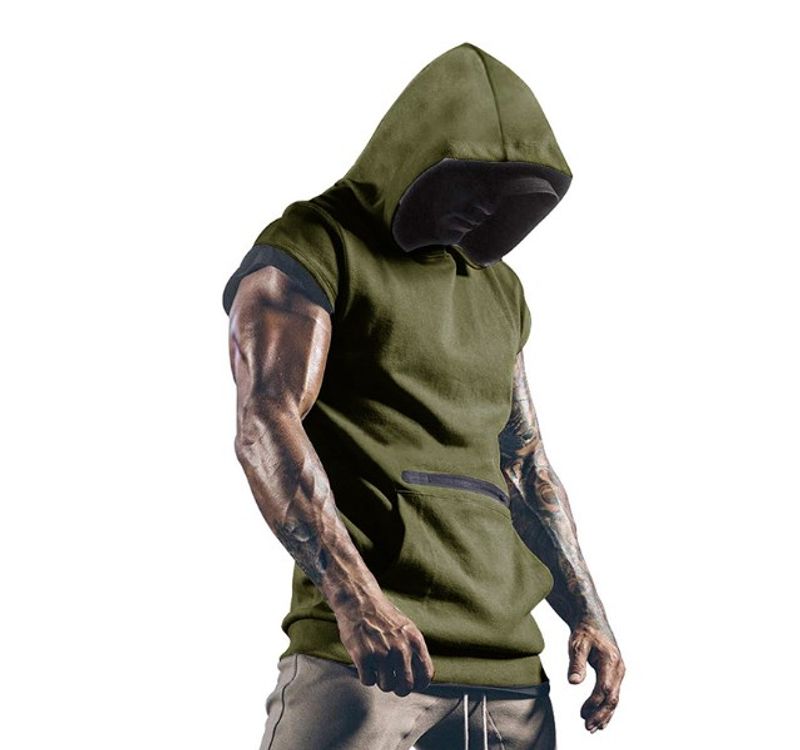 Men's Solid Color Racerback Tank Tops Men's Clothing