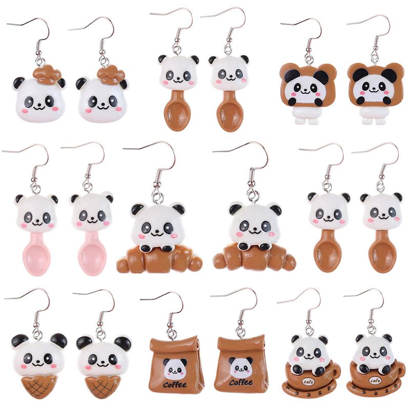 Cute Panda Alloy Women's Ear Hook 1 Pair