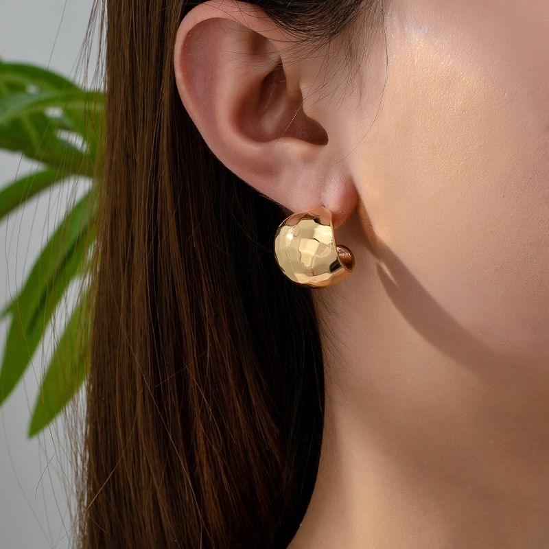2 Pieces Cute Classic Style Commute Solid Color Plating Alloy 14K Gold Plated Ear Studs