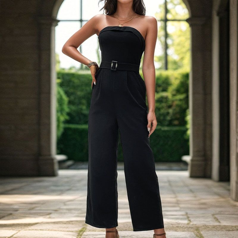 Women's Daily Sexy Solid Color Full Length Jumpsuits