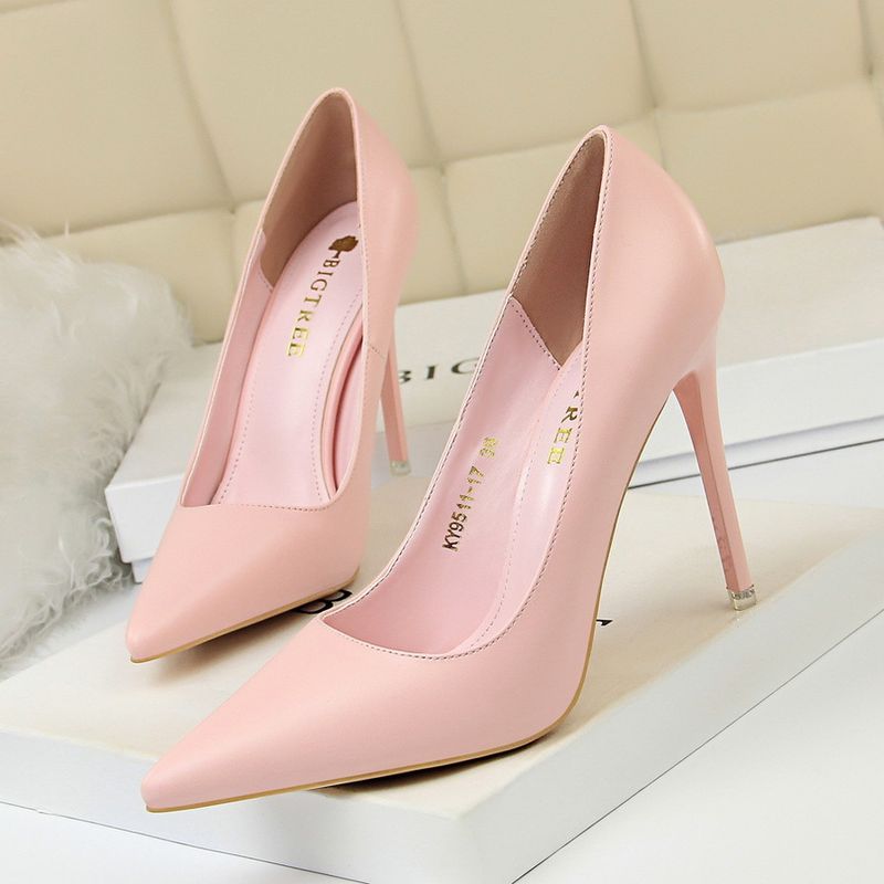 Women's Elegant Solid Color Point Toe Pumps