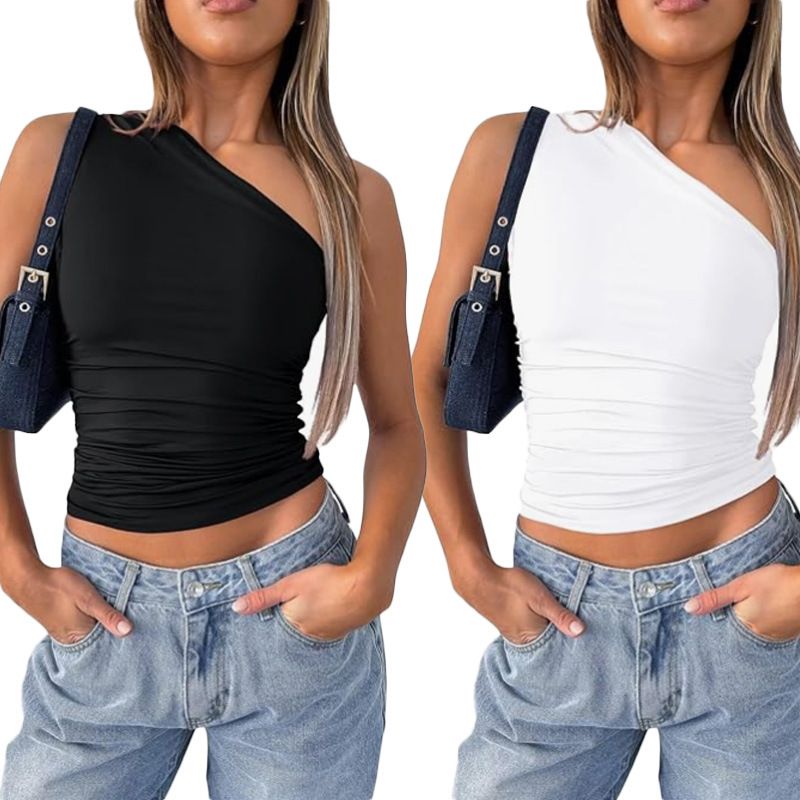Women's Wrap Crop Top Tank Tops Simple Style Solid Color