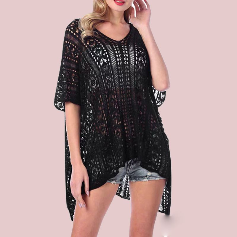 Women's Knitwear Eyelet Top Sleeveless Sweaters & Cardigans Hollow Out Streetwear Solid Color