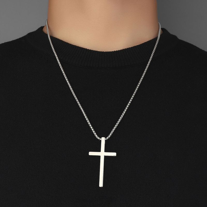 Wholesale Jewelry Hip-Hop Cross Zinc Alloy Gold Plated Plating Pendant Necklace