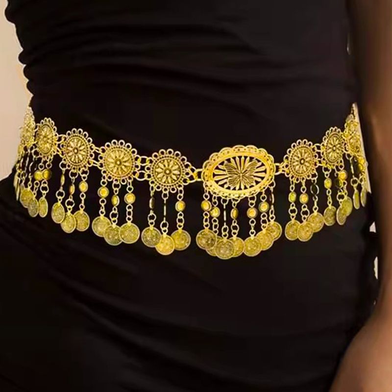 Exaggerated Ethnic Style Geometric Alloy Women's Chain Belts
