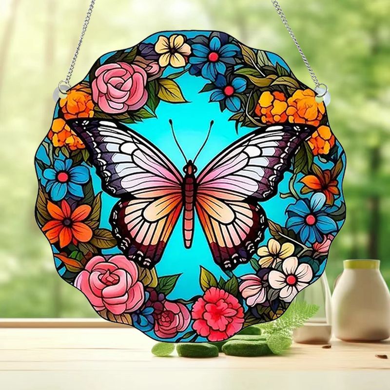 Cute Household Pastoral Butterfly Arylic Pendant Artificial Decorations