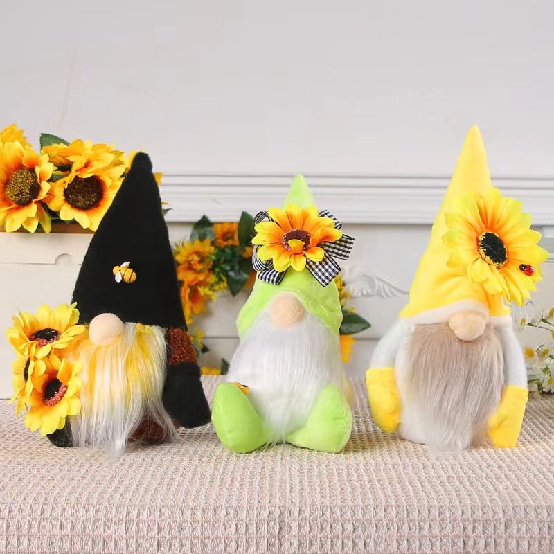 Süß Sonnenblume Kunststoff Tuch Baumwolle Gruppe Festival Rudolf Puppe