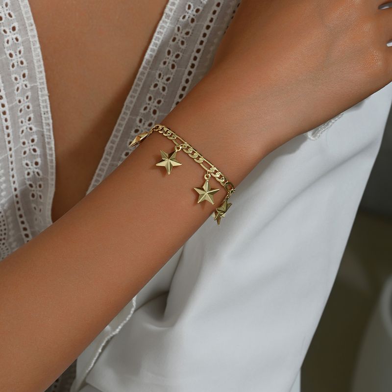 Kupfer Lässig Elegant Klassischer Stil Stern Armbänder