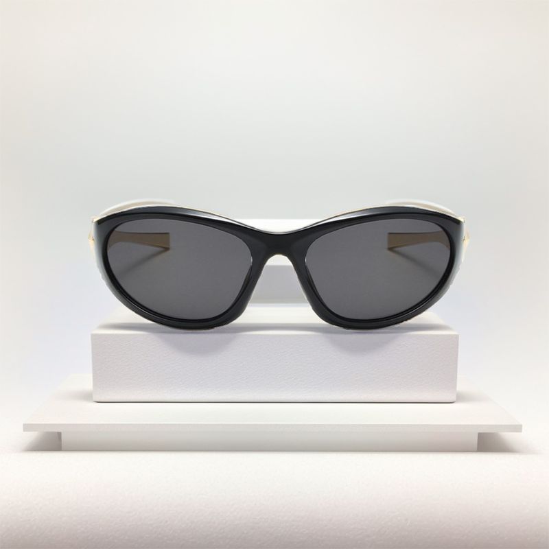 Lässig Einfacher Stil Einfarbig Ac Ovaler Rahmen Vollbild Sonnenbrille Der Frauen