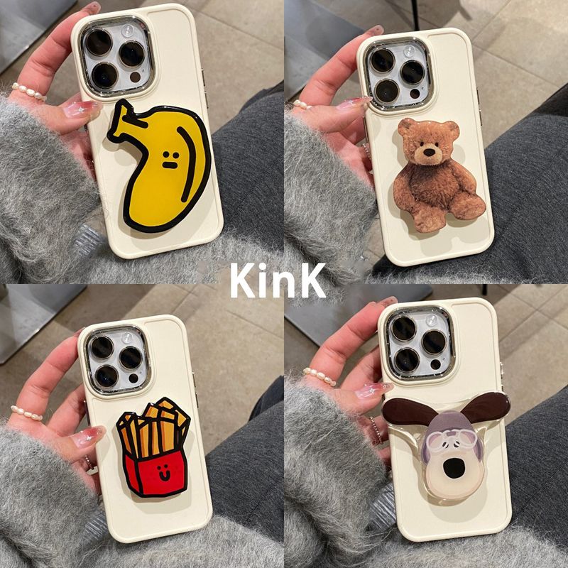 Simple Style Bear French Fries Banana Silica Gel   Phone Cases