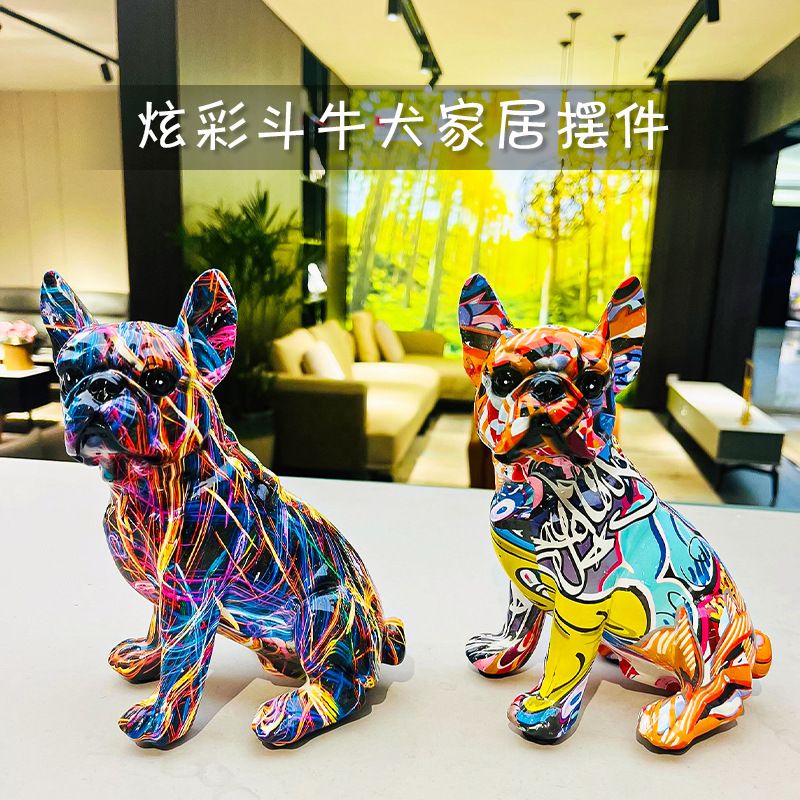 Cartoon Style Dog Synthetic Resin Ornaments Artificial Decorations