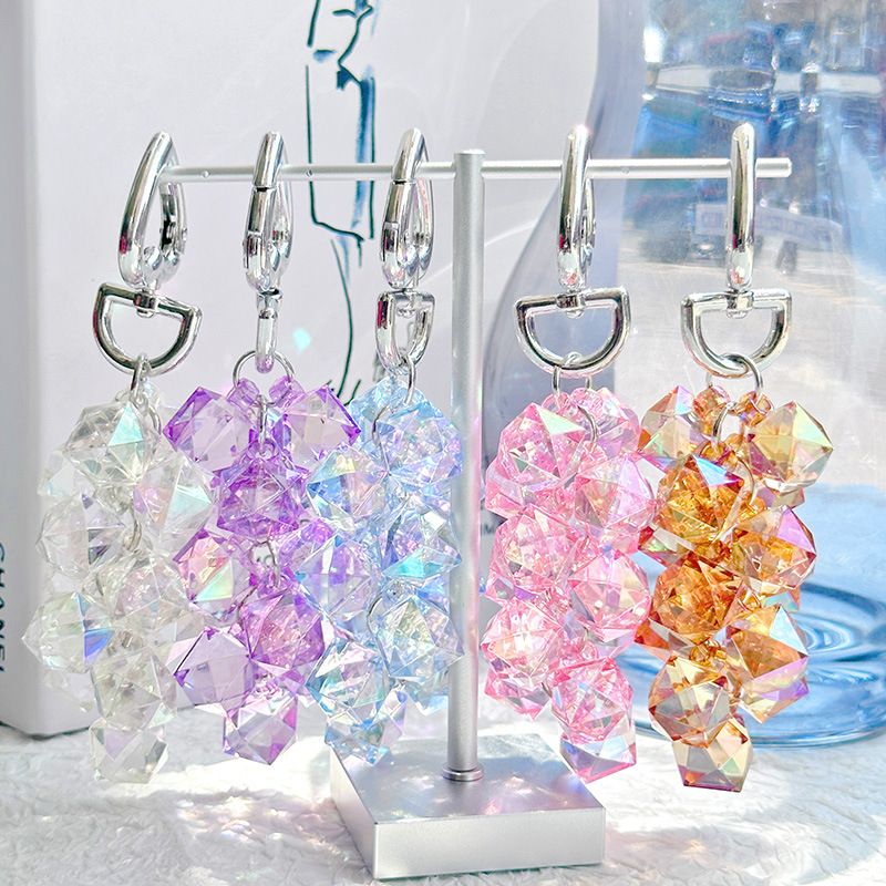 Cute Sweet Colorful Plastic Beaded Mobile Phone Chain