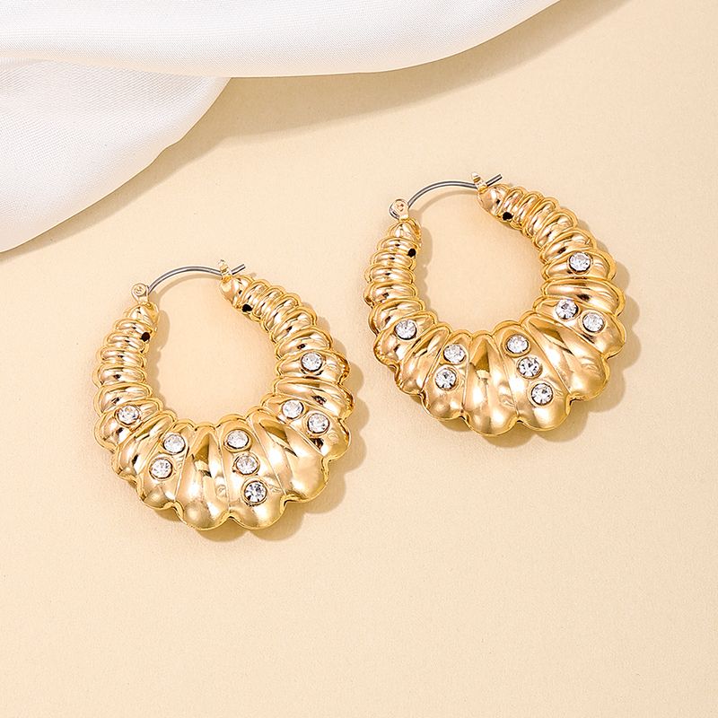 1 Pair Basic Modern Style Classic Style Geometric Water Droplets Inlay Alloy Rhinestones Drop Earrings