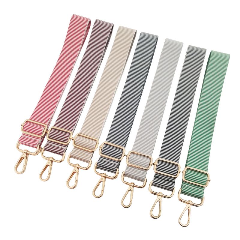 Polyester Cotton Stripe Bag Strap
