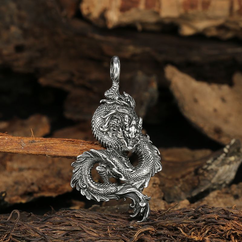 1 Piece 304 Stainless Steel None 18K Gold Plated Dragon Pendant