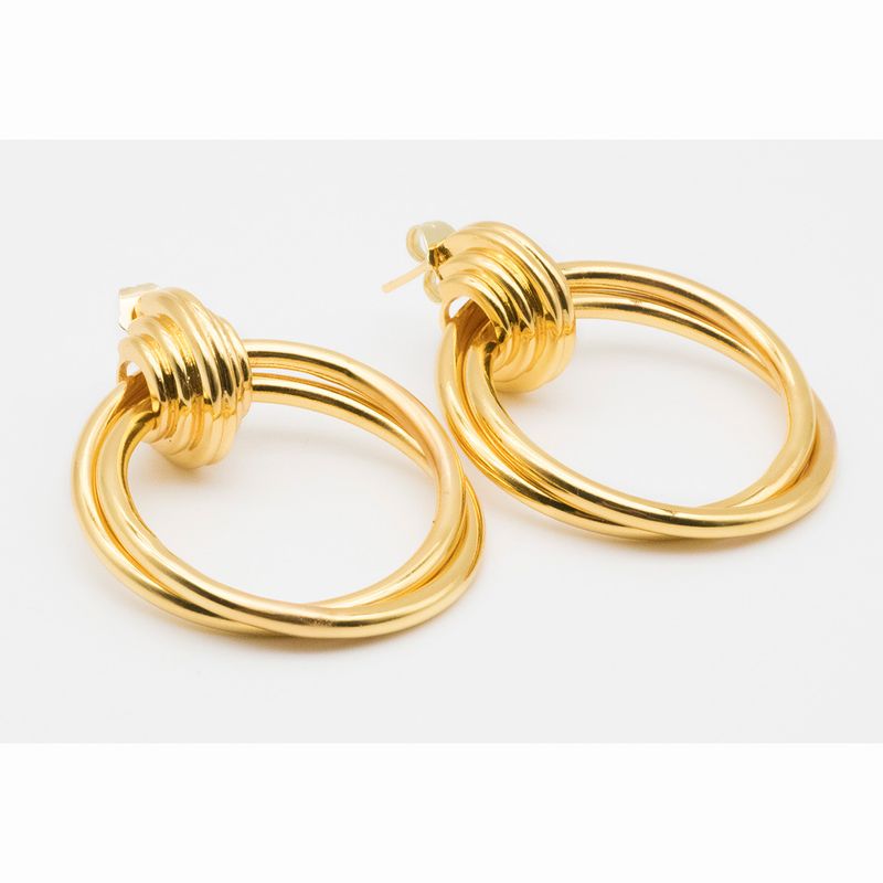 Lady Geometric Copper Plating Earrings 1 Pair