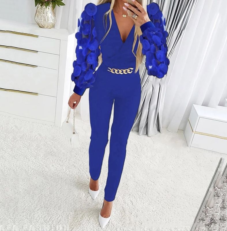 Women's Holiday Daily Sexy Solid Color Full Length Jumpsuits