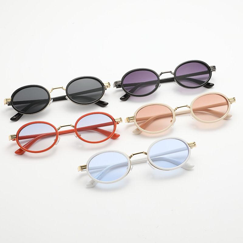 Simple Style Oval Pc Oval Frame Full Frame Women's Sunglasses