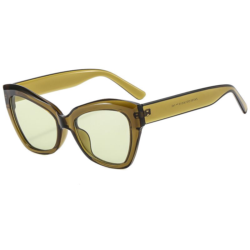 Streetwear Solid Color Leopard Ac Butterfly Frame Full Frame Women's Sunglasses