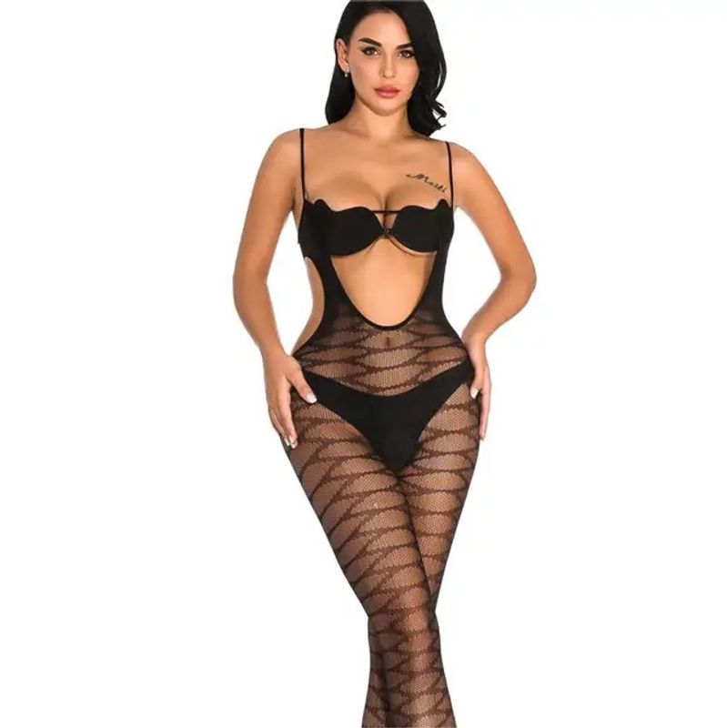 Women's Sexy Solid Color Sexy Lingerie Sets Home Daily Hollow Out Ultra-thin High Waist See-Through Sexy Lingerie