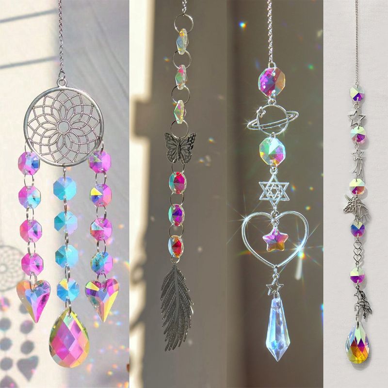 Nordic Style Household Geometric Moon Water Droplets Artificial Crystal Alloy Pendant Artificial Decorations