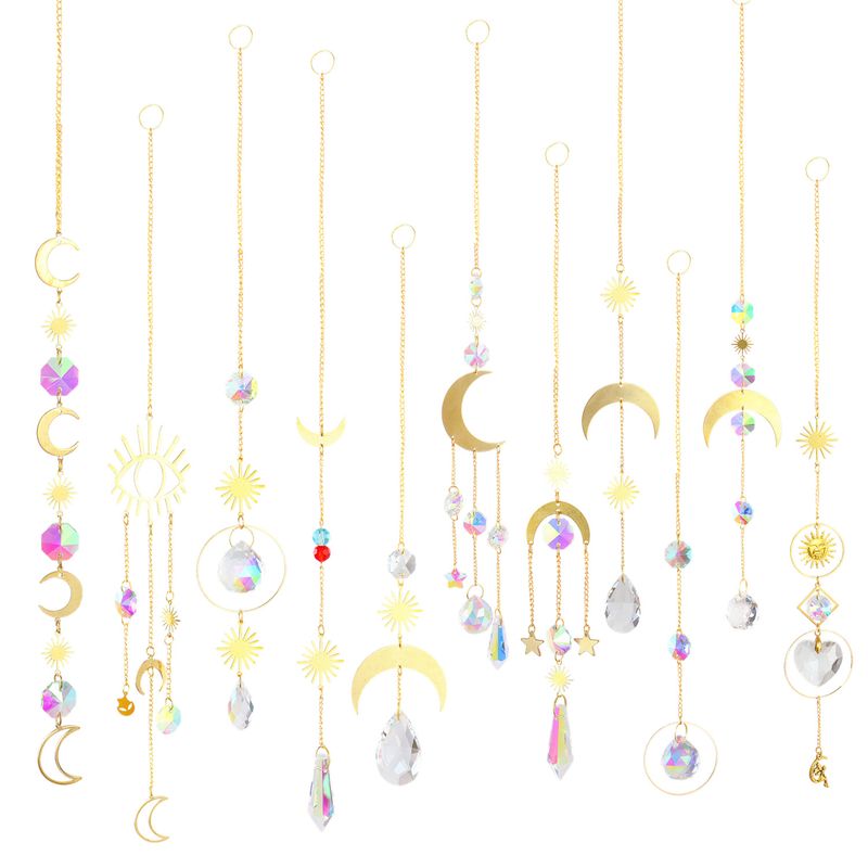 Simple Style Geometric Star Moon Artificial Crystal Alloy Pendant Artificial Decorations
